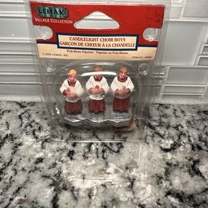 Vintage 2004 Lemax Christmas Village Collection Candlelight Choir Boys 42862